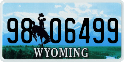 WY license plate 9806499