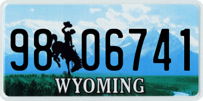 WY license plate 9806741