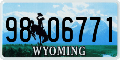 WY license plate 9806771