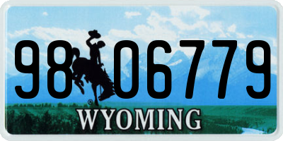 WY license plate 9806779