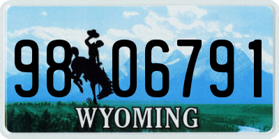 WY license plate 9806791