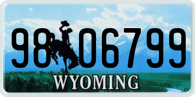WY license plate 9806799