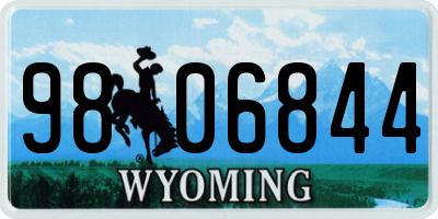 WY license plate 9806844