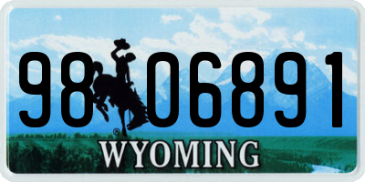 WY license plate 9806891