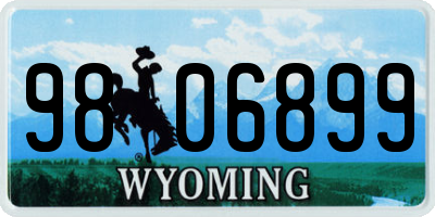 WY license plate 9806899