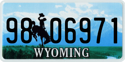 WY license plate 9806971