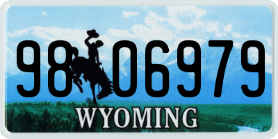 WY license plate 9806979