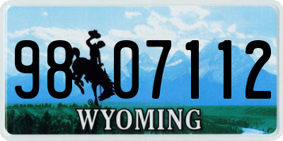WY license plate 9807112