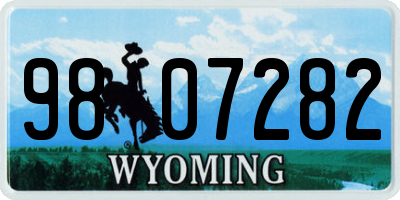 WY license plate 9807282