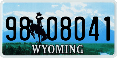 WY license plate 9808041
