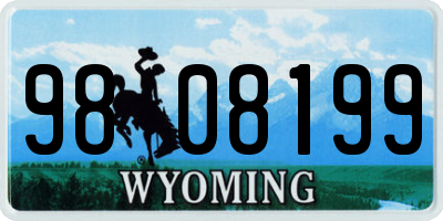 WY license plate 9808199
