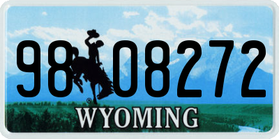 WY license plate 9808272