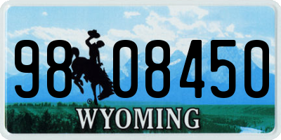 WY license plate 9808450