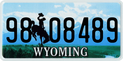 WY license plate 9808489