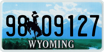 WY license plate 9809127