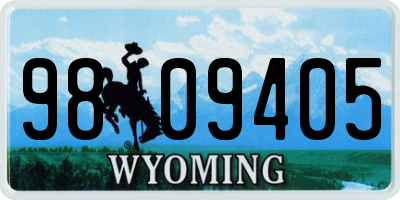 WY license plate 9809405