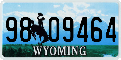 WY license plate 9809464