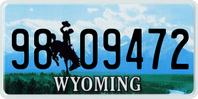 WY license plate 9809472