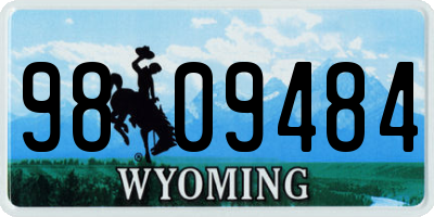 WY license plate 9809484