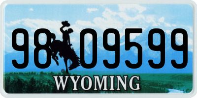 WY license plate 9809599