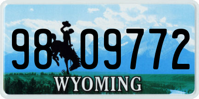 WY license plate 9809772