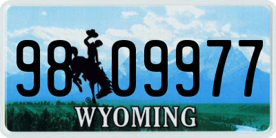 WY license plate 9809977