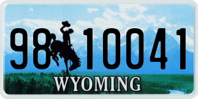WY license plate 9810041