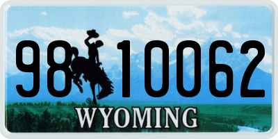 WY license plate 9810062
