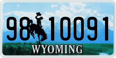 WY license plate 9810091