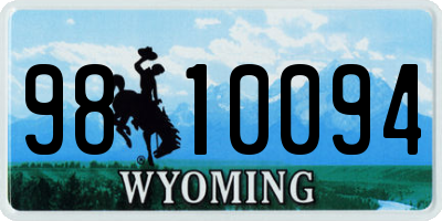 WY license plate 9810094