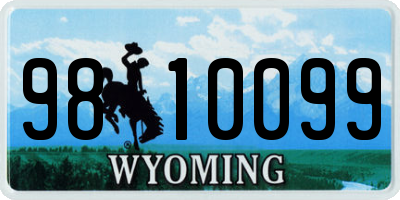 WY license plate 9810099