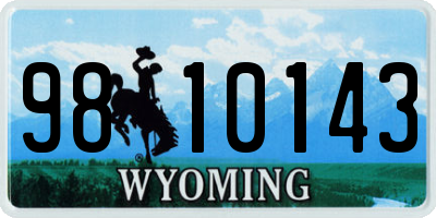 WY license plate 9810143