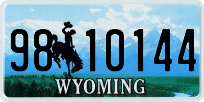 WY license plate 9810144