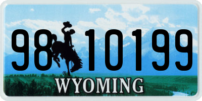 WY license plate 9810199