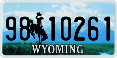 WY license plate 9810261