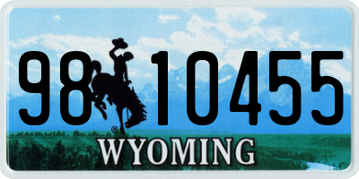 WY license plate 9810455