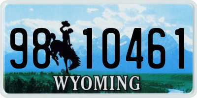 WY license plate 9810461