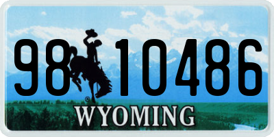 WY license plate 9810486