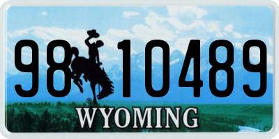 WY license plate 9810489