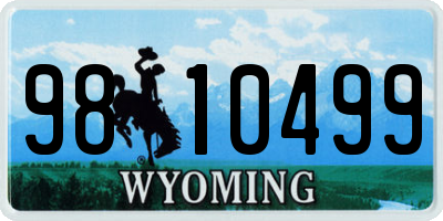 WY license plate 9810499