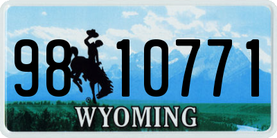 WY license plate 9810771