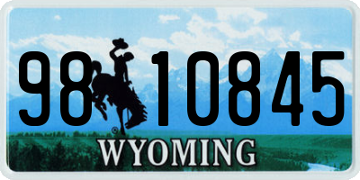 WY license plate 9810845