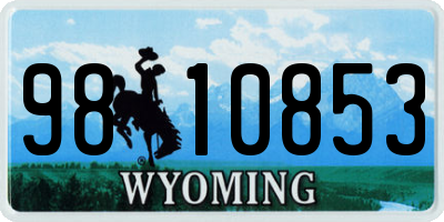 WY license plate 9810853