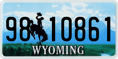 WY license plate 9810861