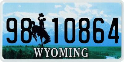 WY license plate 9810864