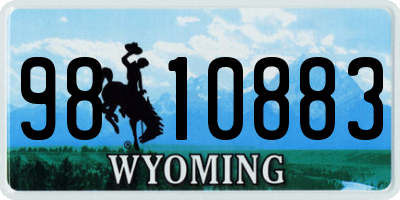 WY license plate 9810883
