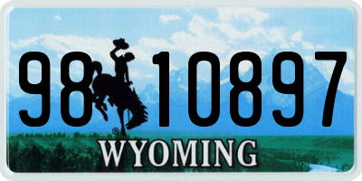 WY license plate 9810897