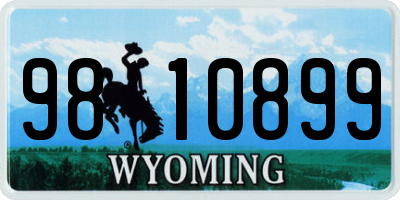 WY license plate 9810899