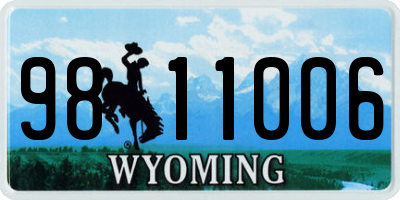 WY license plate 9811006