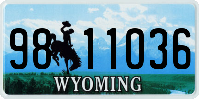 WY license plate 9811036